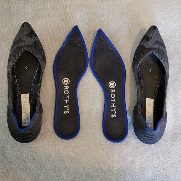 Rothy's Gray Camo Point Flats Size 7.5 - Picture 11 of 11